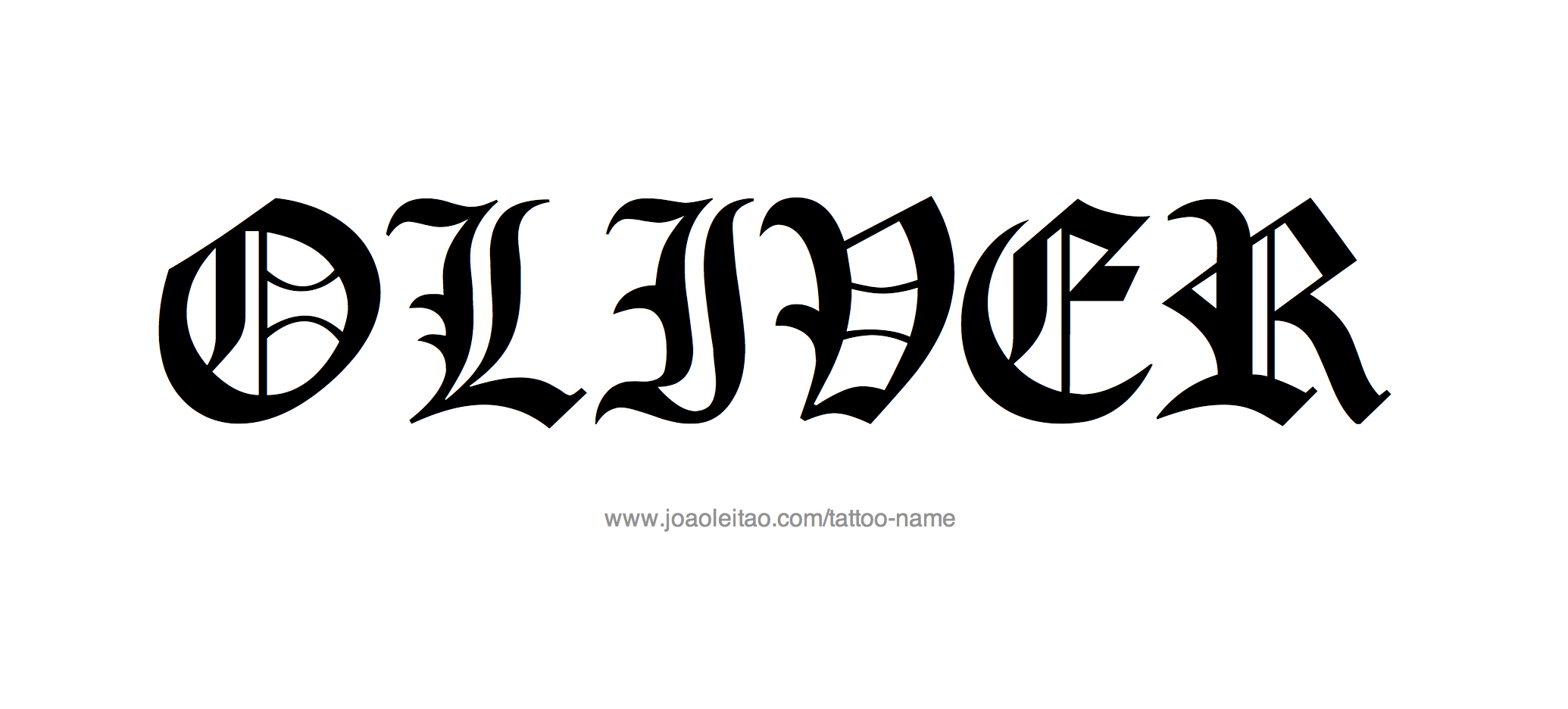 Oliver Name Tattoo Designs